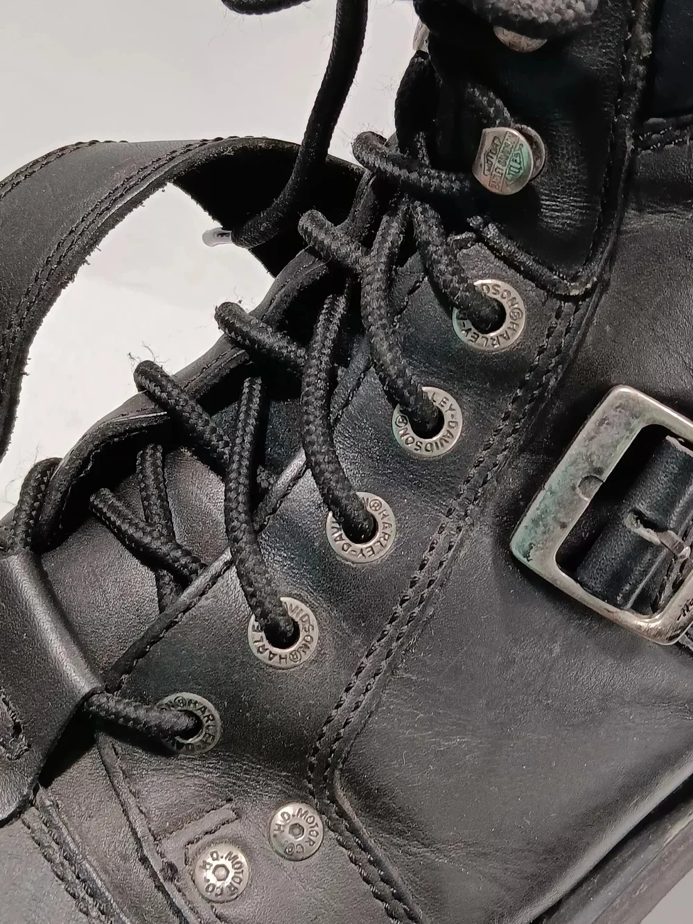 Harley Davidson Men's Biker Boots Black Leather Steel Toe Size 12